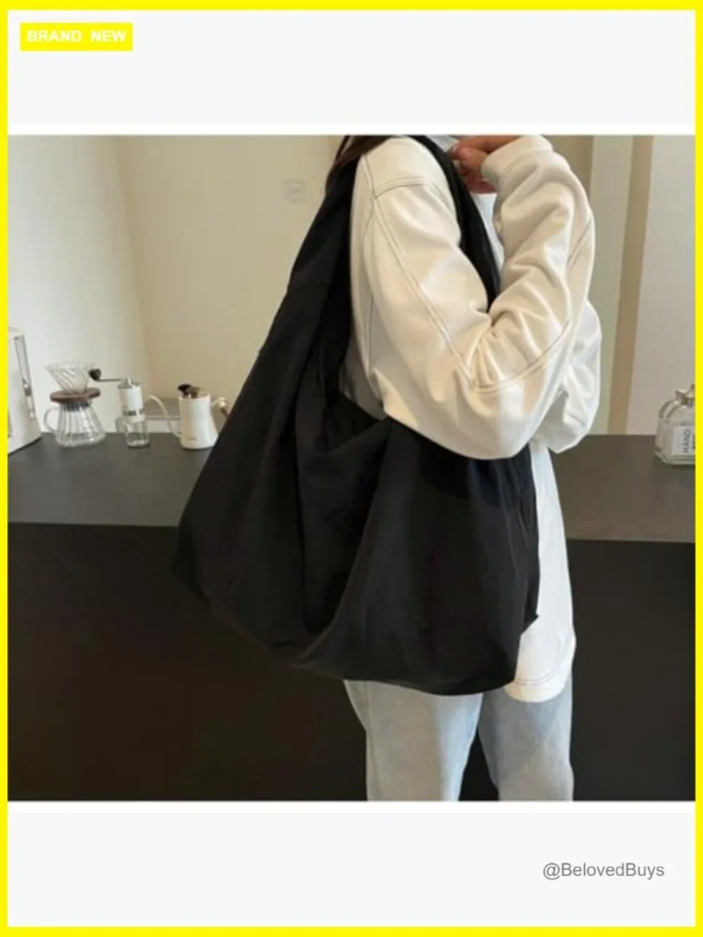 Slouchy Nylon Hobo Bag Underarm Shoulder Crossbody Purse Large Travel Beach Tote